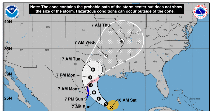 Tropical Storm conditions likely for Galveston area by late Sunday into ...