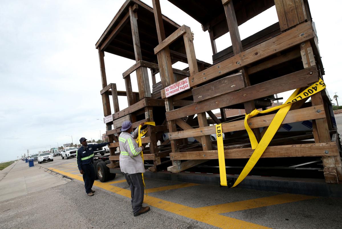 Lifeguard towers removed ahead of TS Nicholas