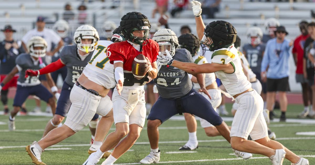 Football scrimmages offer 1st glimpses of season to come