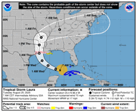 Aug 25, 5 a.m. forecast