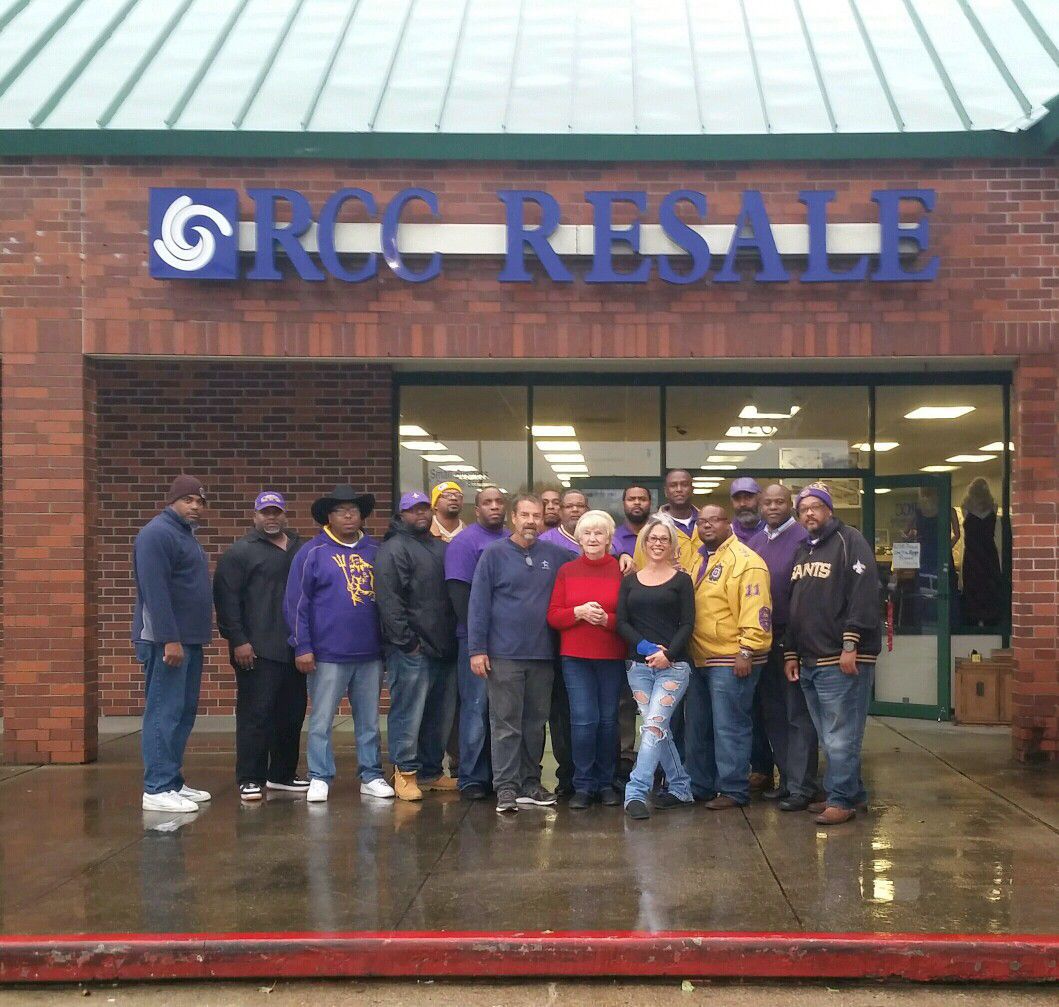 Omega Psi Phi fraternity donaters to RCC