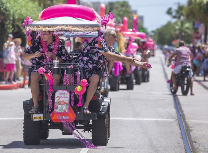 ‘Flamingos’ flock to downtown Galveston for annual parade Local News