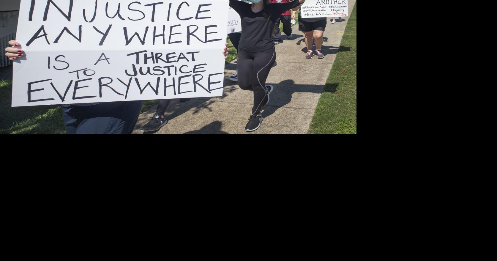 Hundreds protest racial injustice across Galveston County Saturday Local News The Daily News