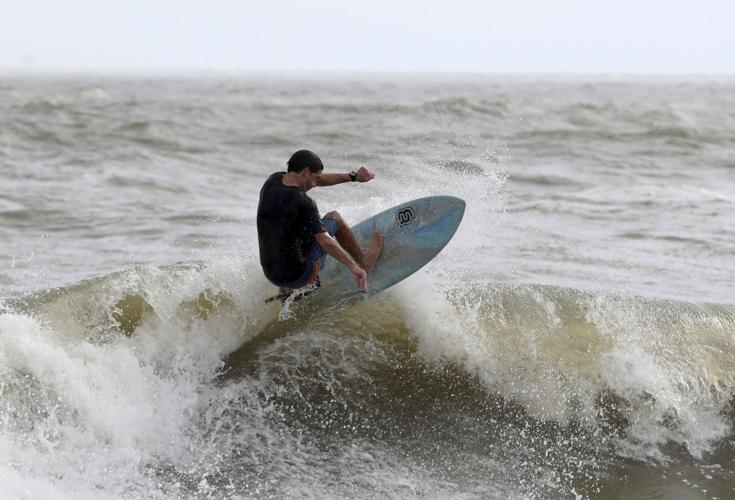 Photos Hurricane Michael affects Galveston surf In Focus The Daily