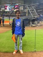 Galveston teen delivers game ball at World Series opener