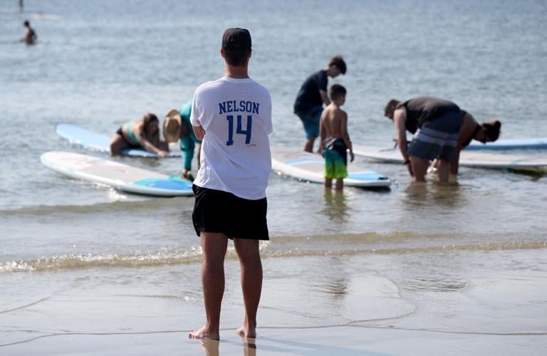 Memorial paddle-out for Mason Nelson