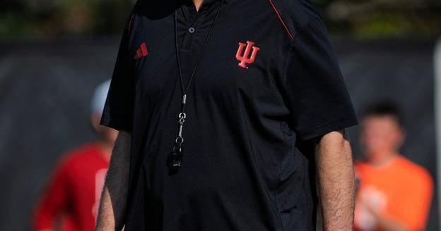 Indiana Head Coach Curt Cignetti during Indiana University's football camp practice on Wednesday, Aug. 5, 2026.