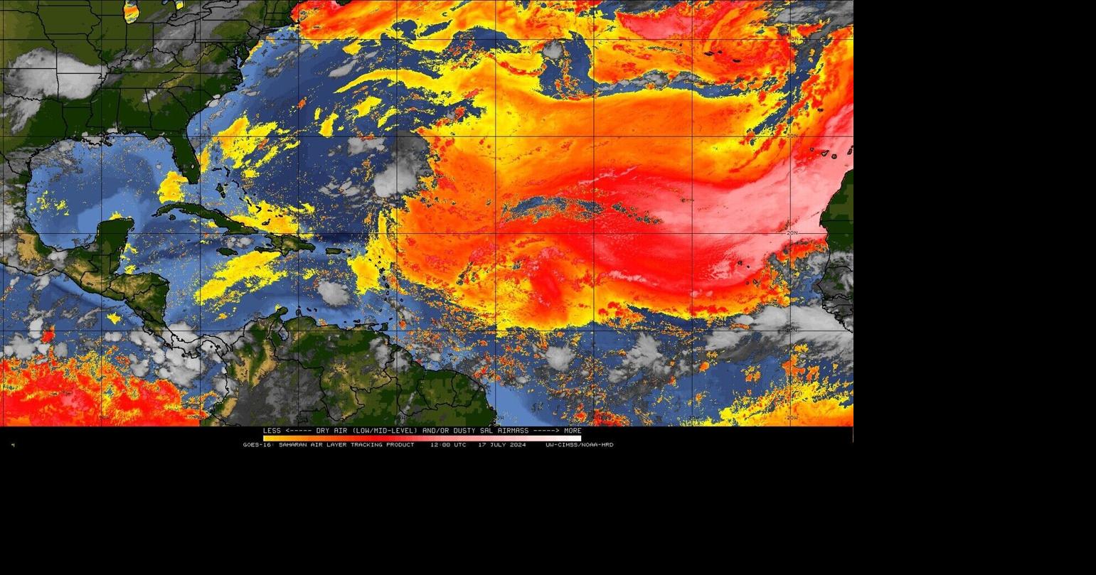 Chances for heavy rain loom, but Saharan air throttles Tropics ...