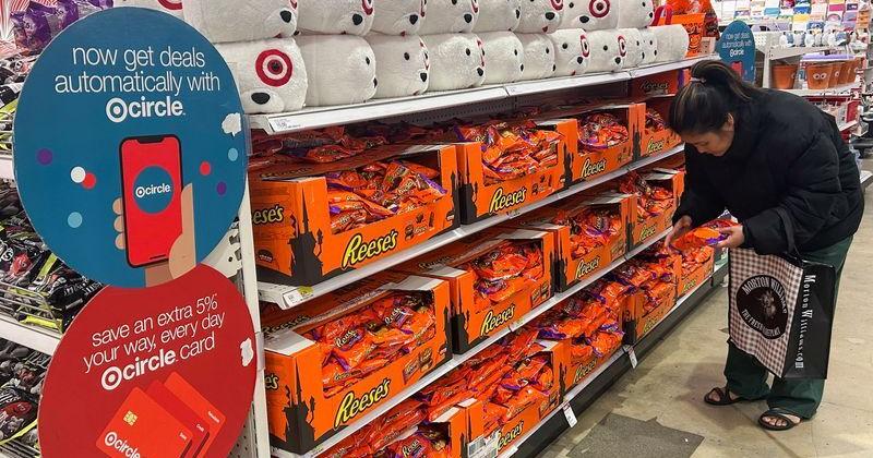 Halloween candy on sale at Target in Manhattan