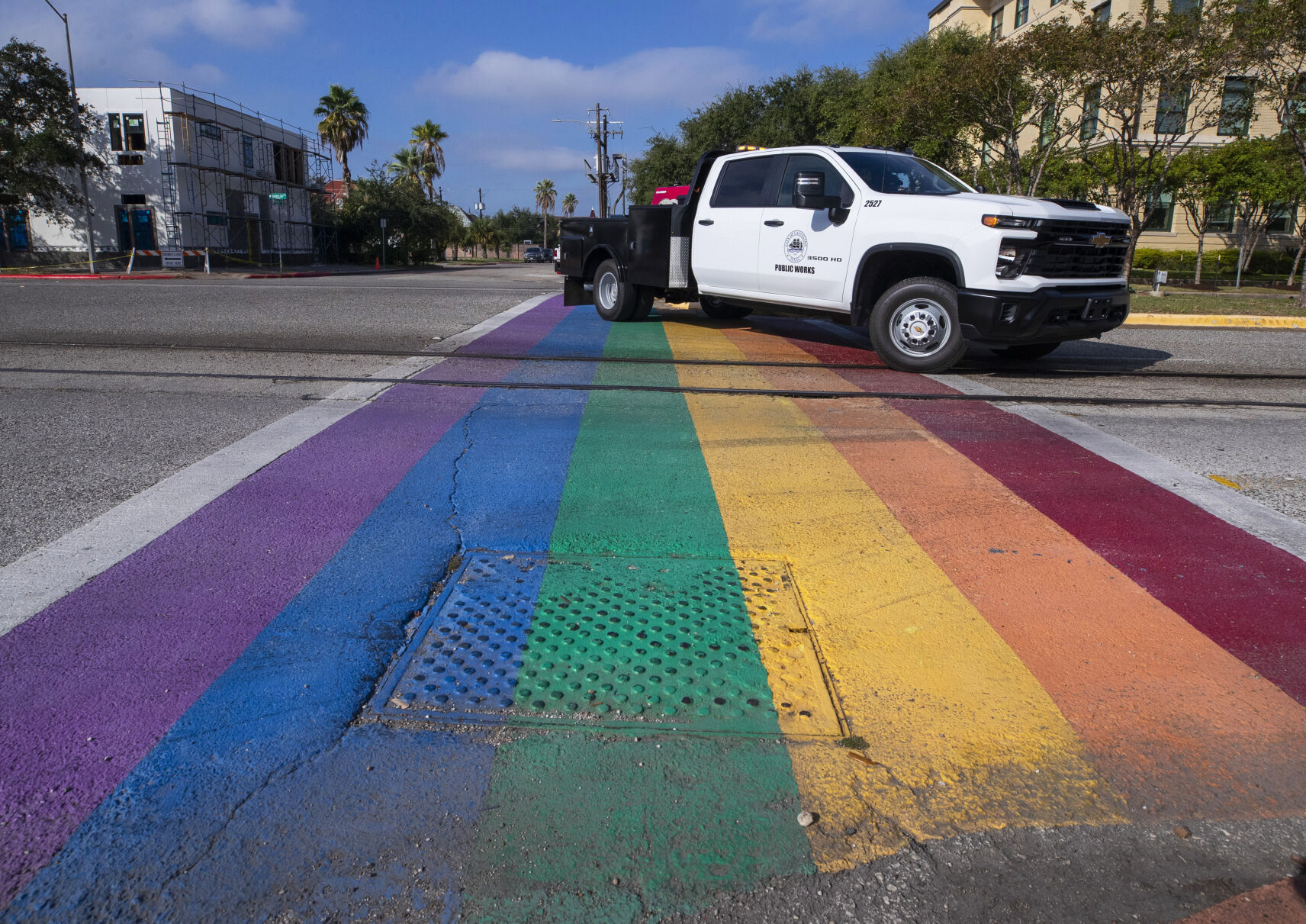 Galveston's rainbow crosswalks painted over at Abbott's direction