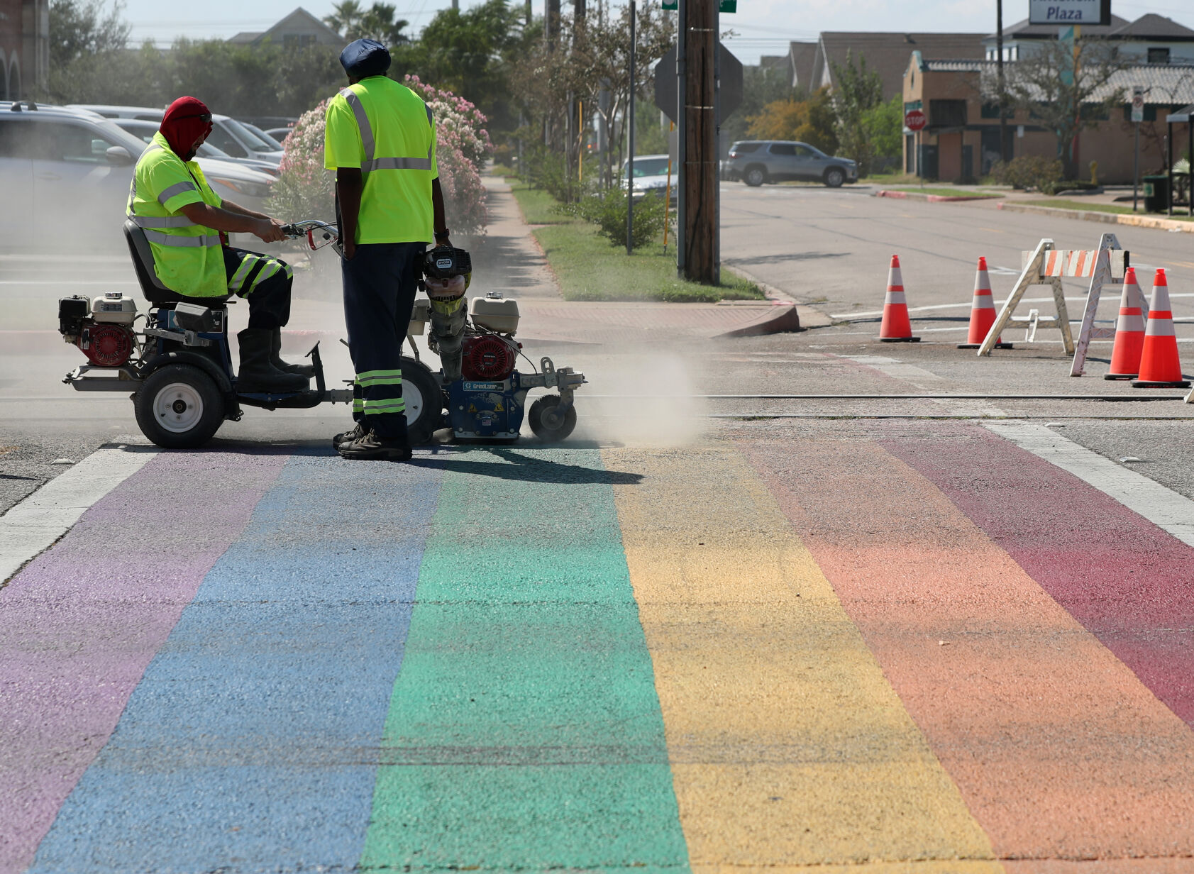 Galveston's rainbow crosswalks painted over at Abbott's direction