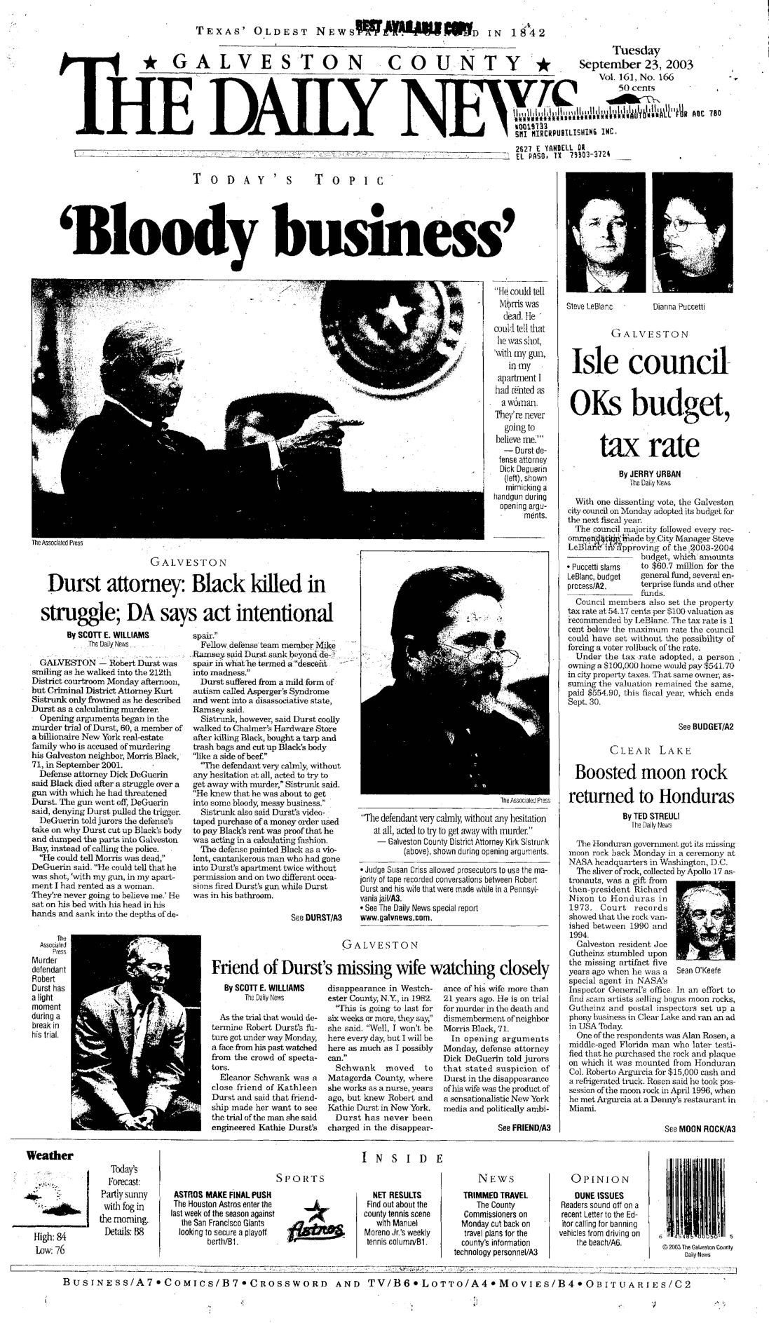 Types of news in newspaper picture