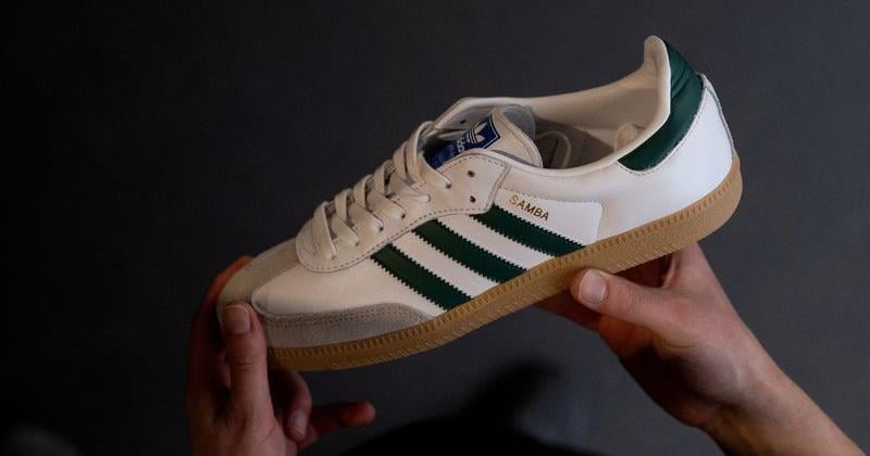 Adidas sneakers for sale at a shop in Berlin