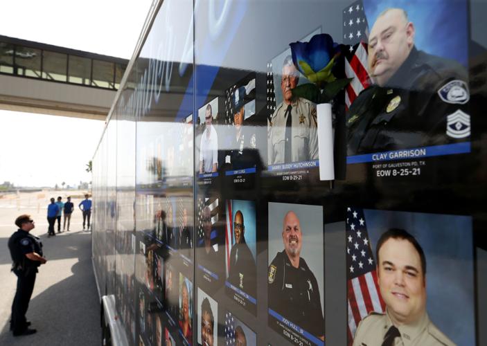 Officers honored on mobile memorial