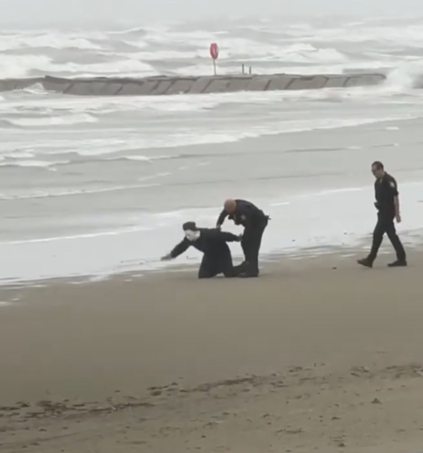 Galveston arrest on the beach