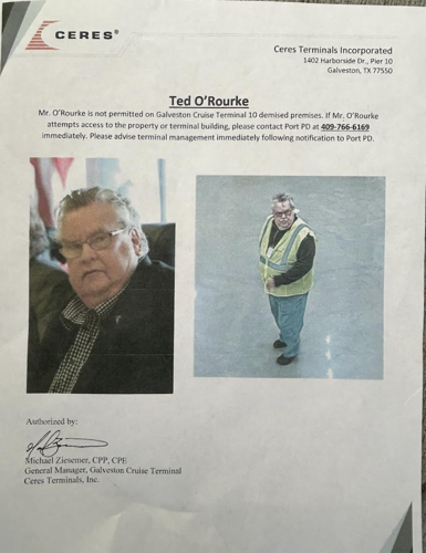 Ted Rourke Former Galveston port trustee banned from cruise terminal in security ...