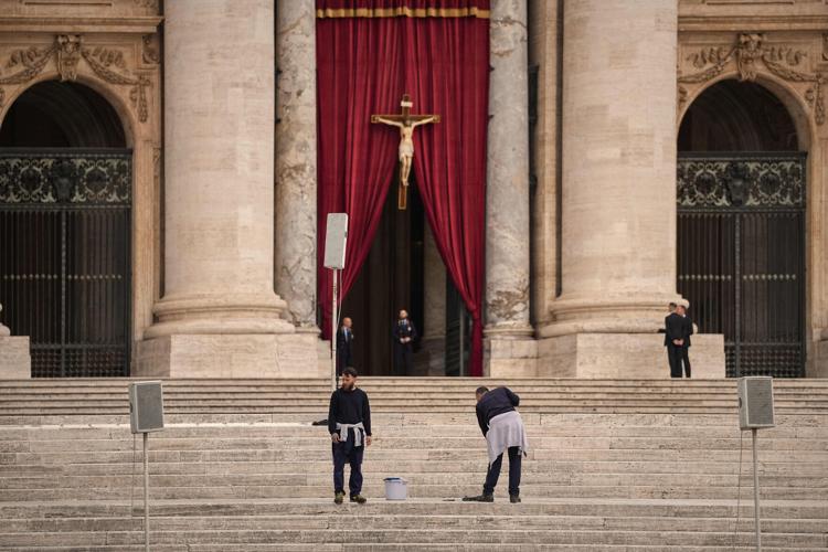 The Latest Pope Francis lies in state at St. Peter's Basilica Nation