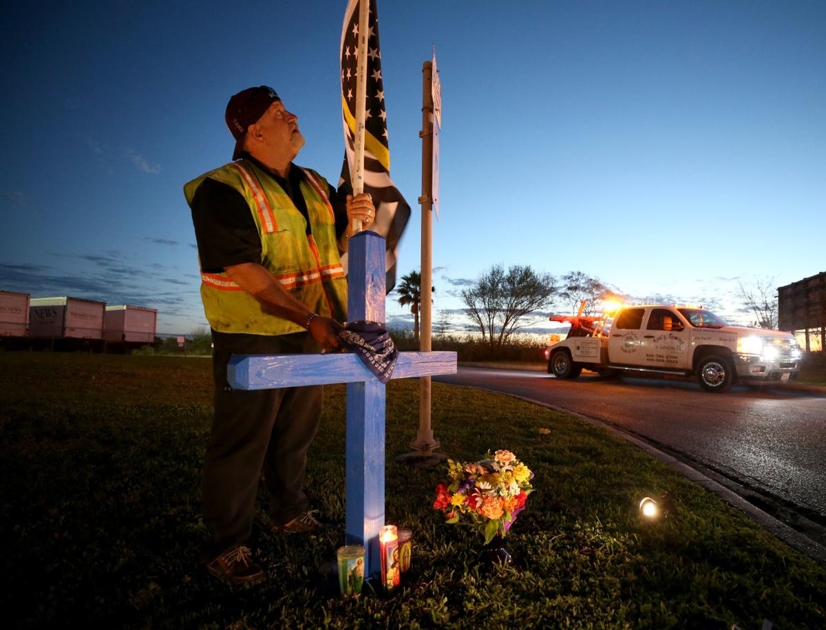 Vigil for wrecker driver