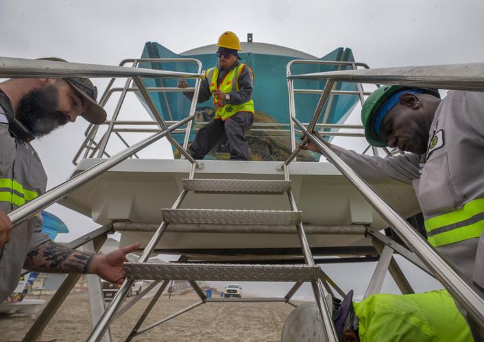 Galveston beach patrol sets up two new, safer guard towers Local News