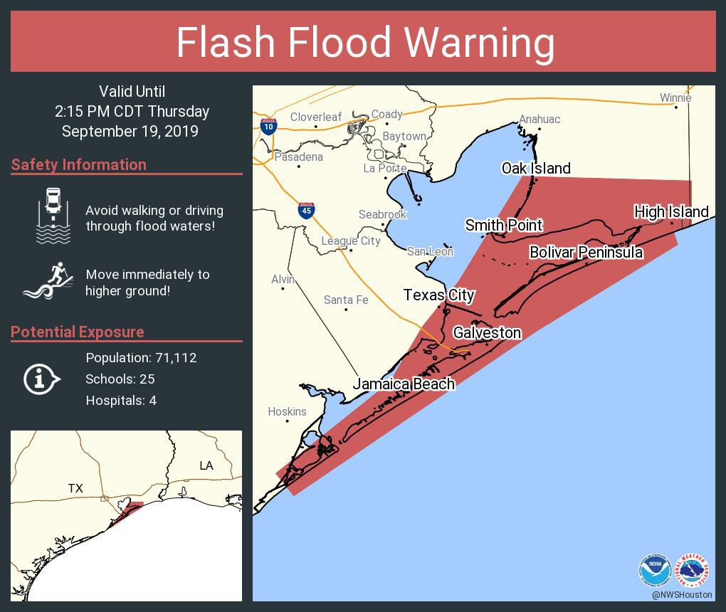 galveston county flood map The Worst Of Imelda Behind Galveston County Local News The