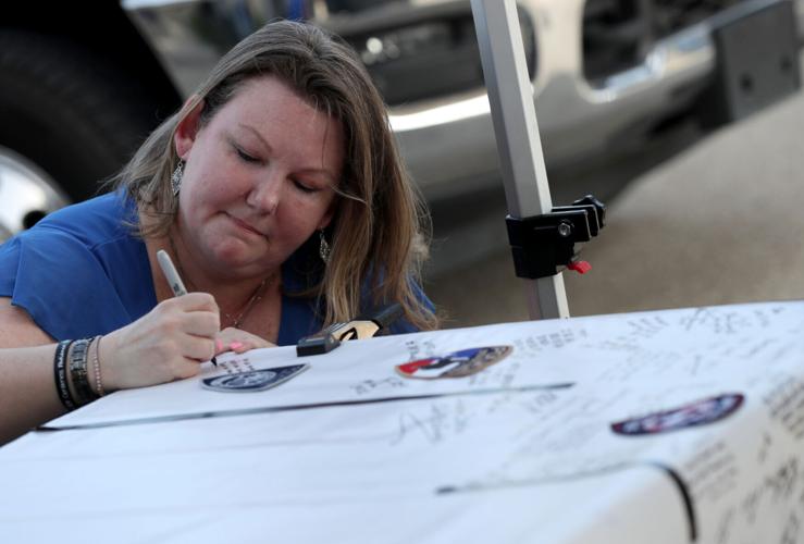 Officers honored on mobile memorial