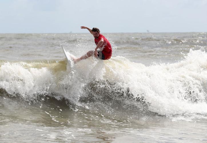 Photos Hurricane Michael affects Galveston surf In Focus The Daily