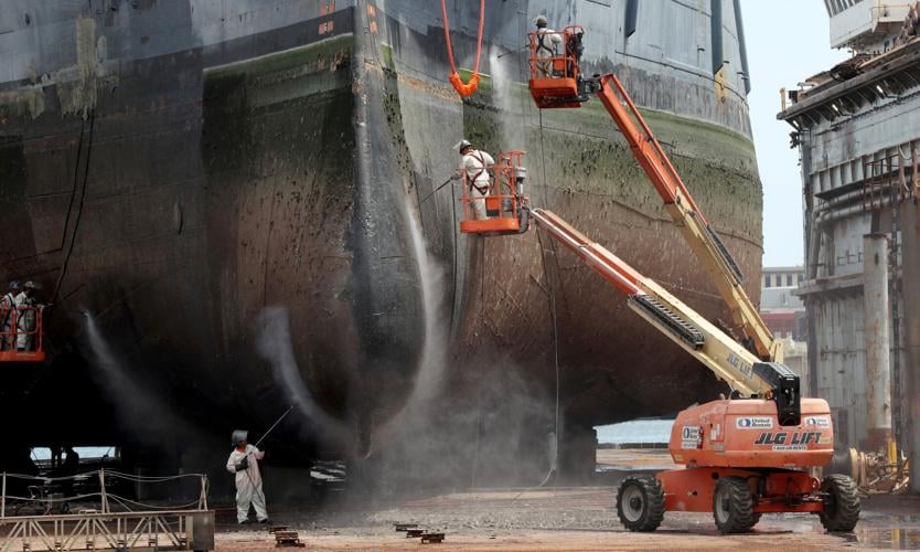 Crews swarm USS Texas within hours of docking in Galveston Local News