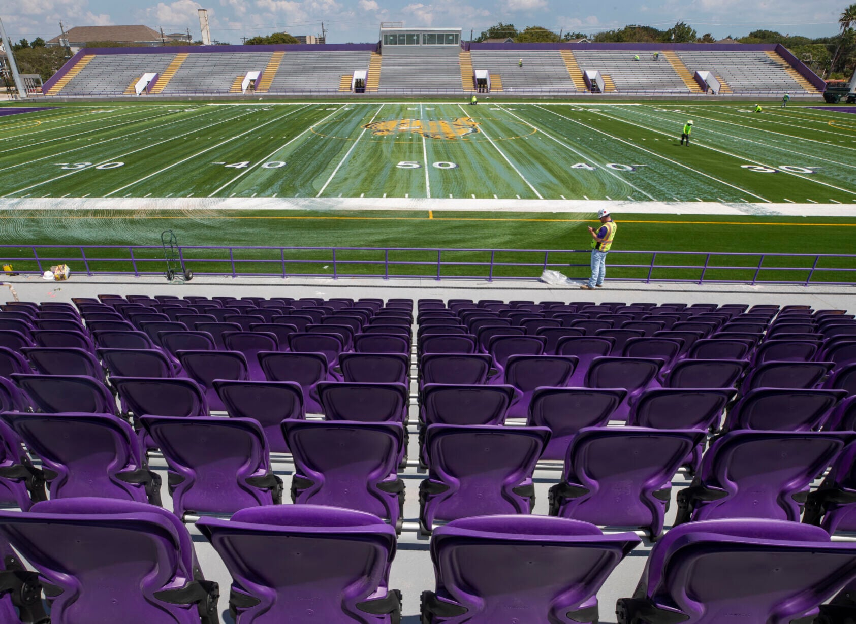 Ball High's Kermit Courville Stadium renovation nears completion