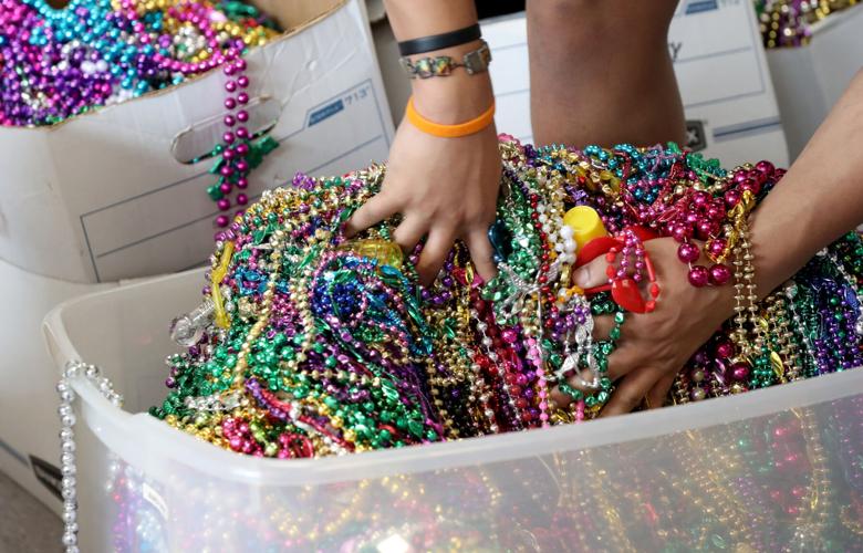 mardi gras beads recycle