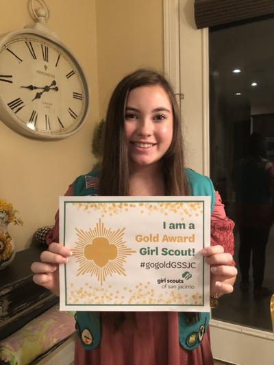 Katherine Mathews receives Girl Scout Award