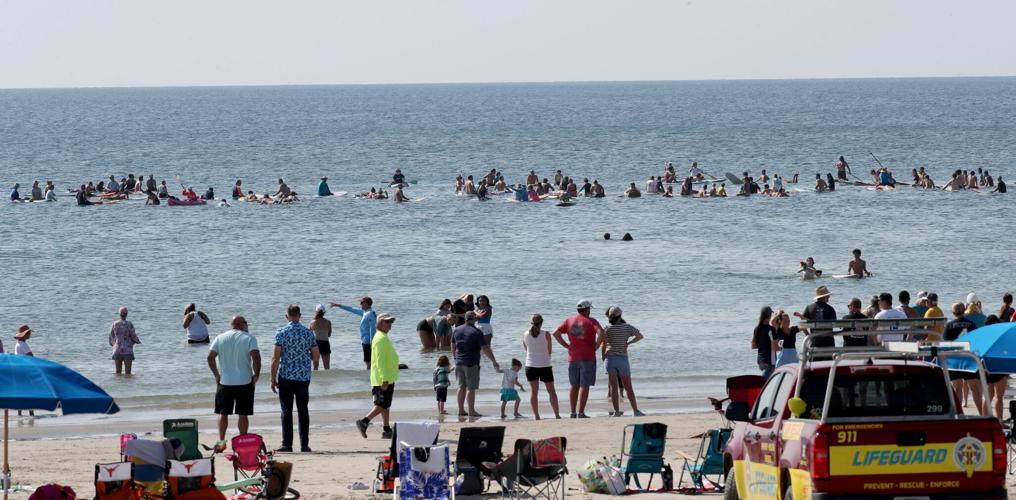 Memorial paddle-out for Mason Nelson