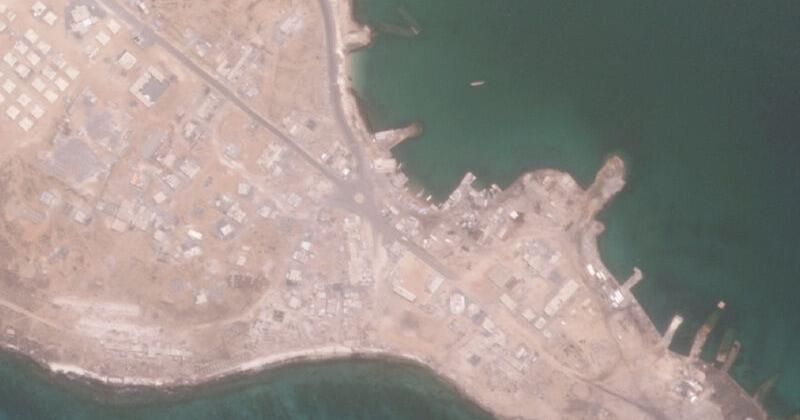 Satellite images show Yemen's Perim Island
