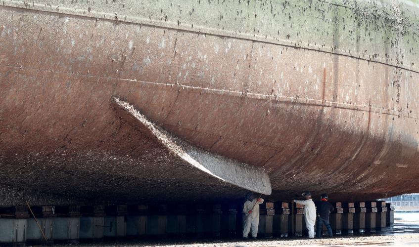 Crews swarm USS Texas within hours of docking in Galveston Local News
