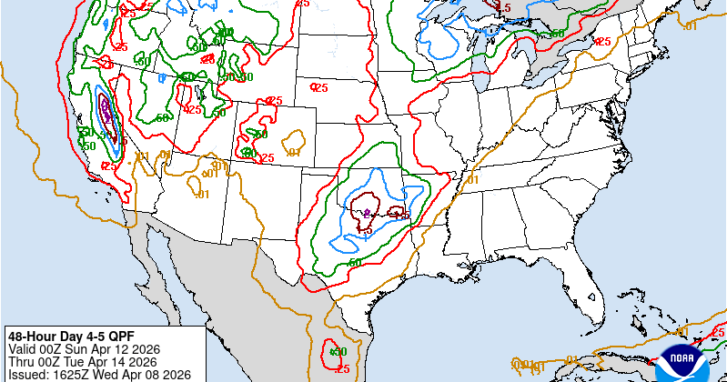 Some April showers possible in latest forecasts