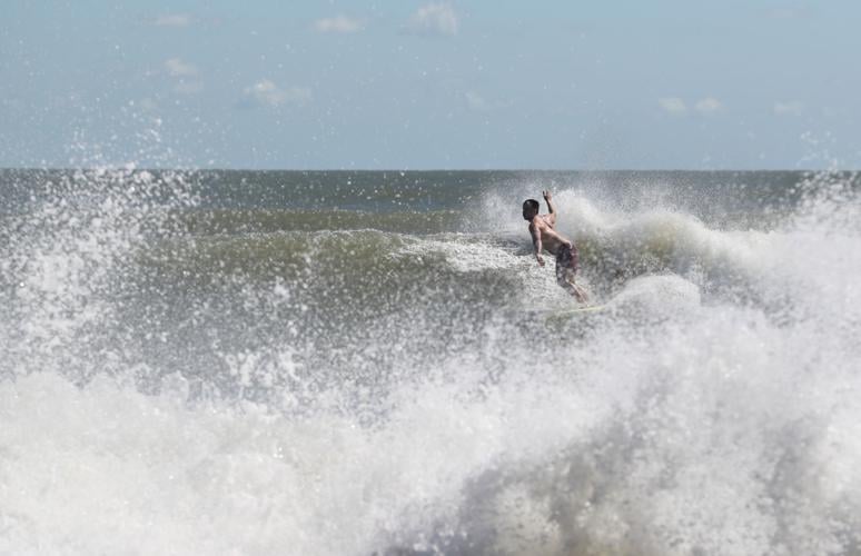 Photos Hurricane Michael affects Galveston surf In Focus The Daily