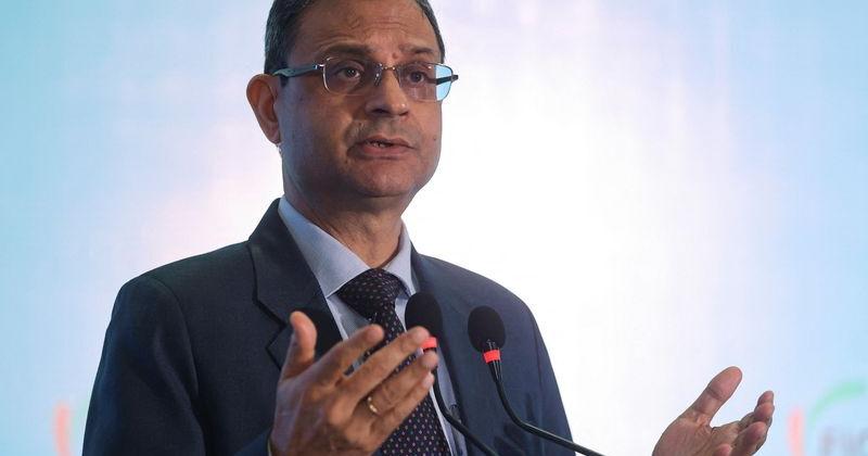 Sanjay Malhotra, Governor of the Reserve Bank of India (RBI) speaks during the FIBAC banking conference in Mumbai