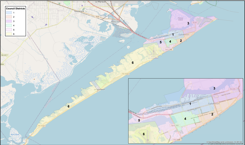 City Of Galveston Zoning Map Council Notebook: City Approves Redistricting Maps, No Drastic Changes |  Local News | The Daily News