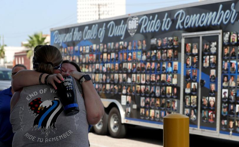 Officers honored on mobile memorial