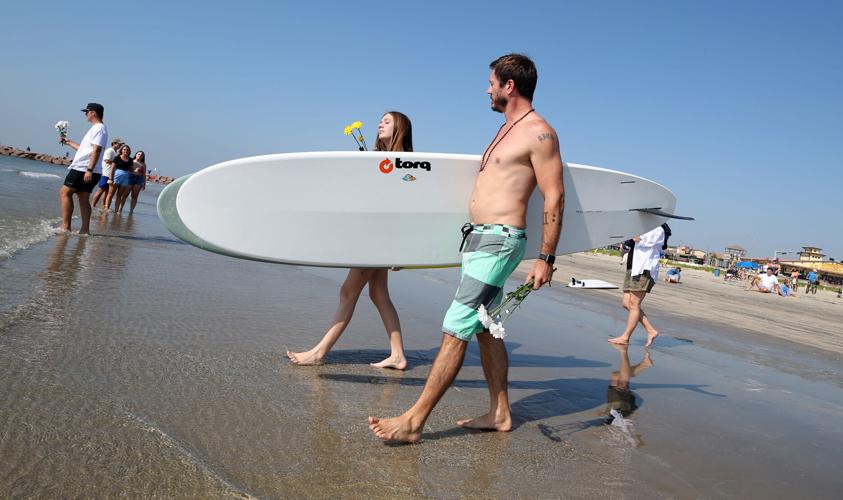 Memorial paddle-out for Mason Nelson