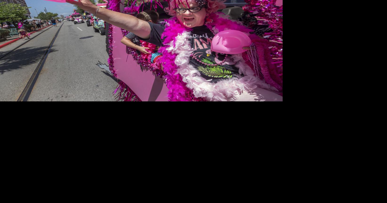 ‘Flamingos’ flock to downtown Galveston for annual parade Local News