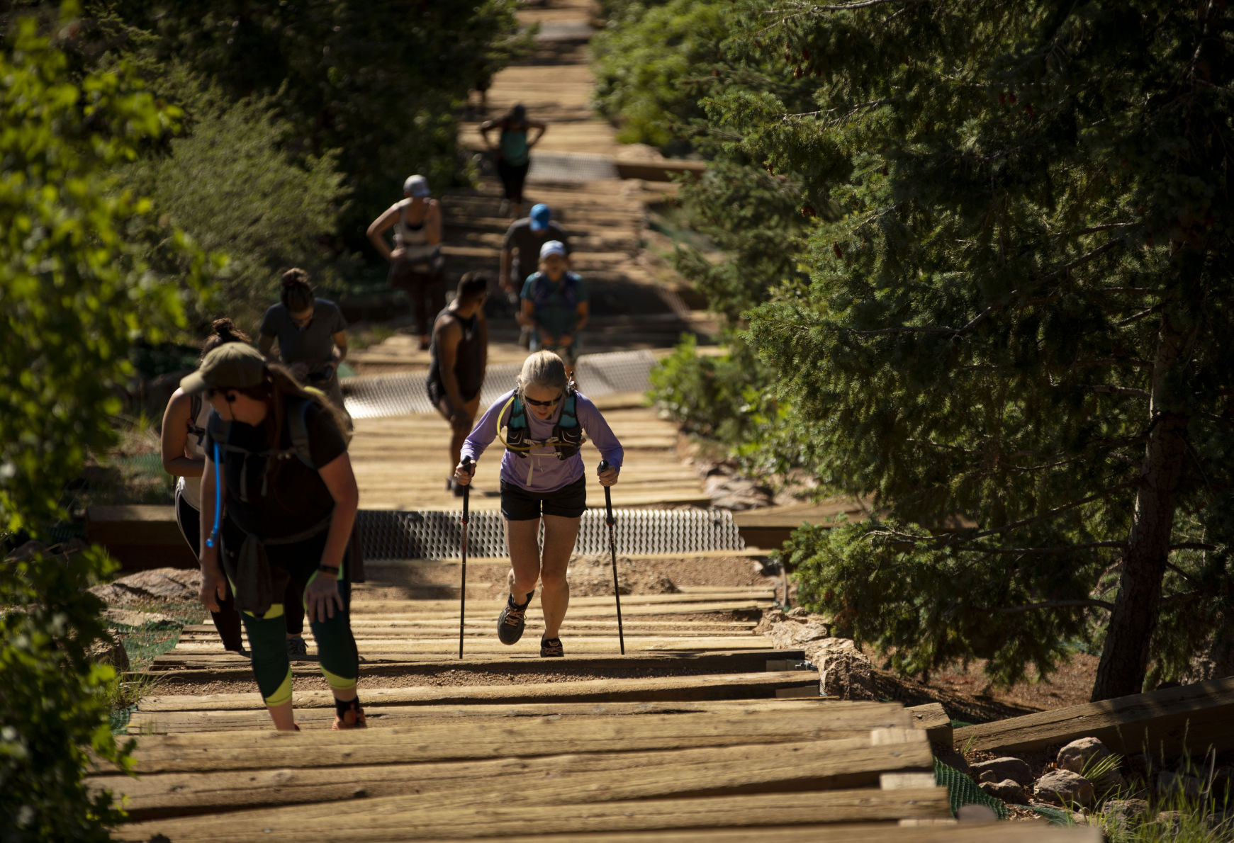 Hikers climb Manitou Incline in protest of coronavirus closure News gazette picture picture