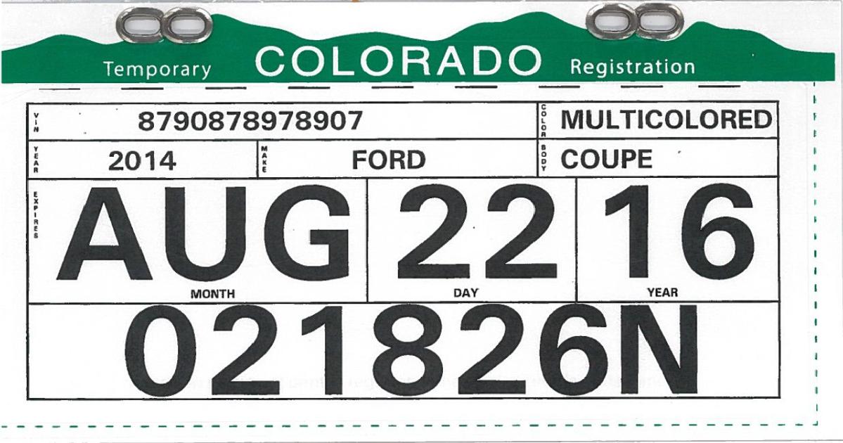 Temporary Colorado registration permits will soon look more like