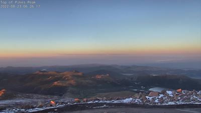 Pikes Peak camera sunrise