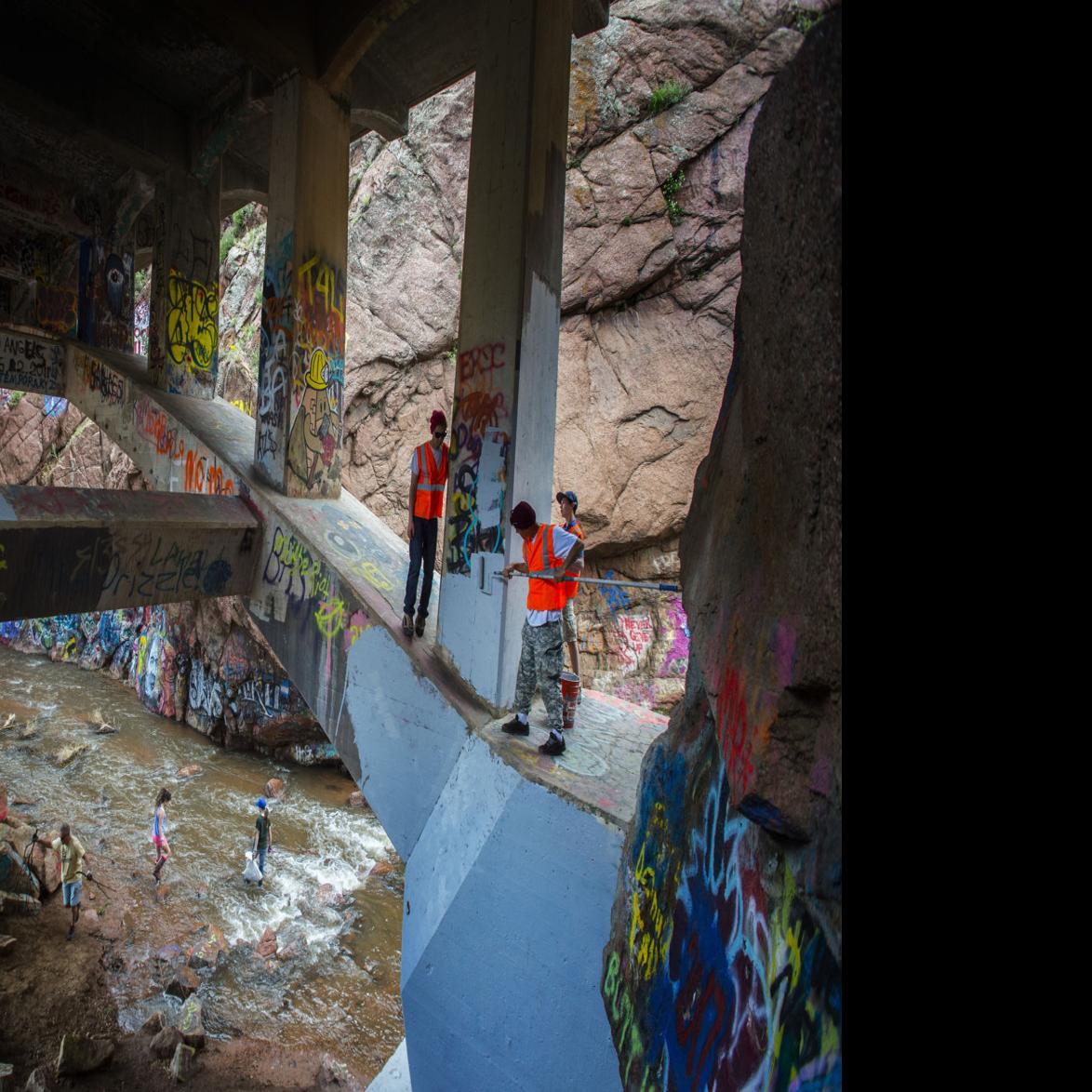 Historic Rainbow Falls In Manitou Springs Still Covered In