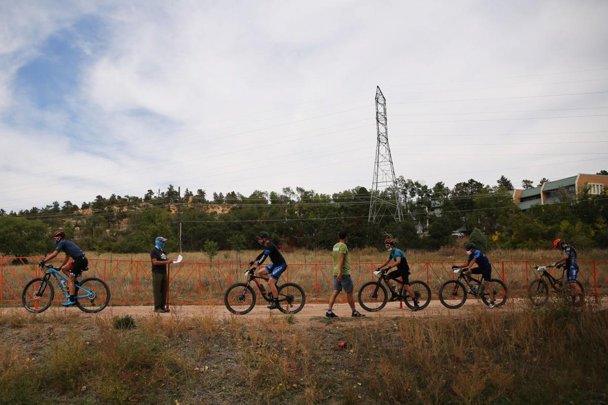 Riding through Colorado Springs