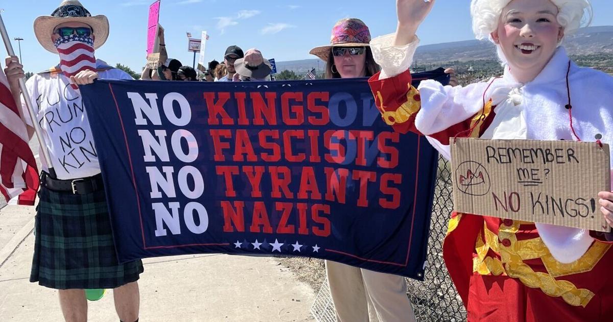 West Slope protesters hold 'No King rally in Grand Junction