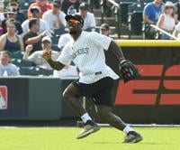 San Antonio Spur Derrick White hits home run at MLB All-Star Celebrity Softball  Game, named MVP