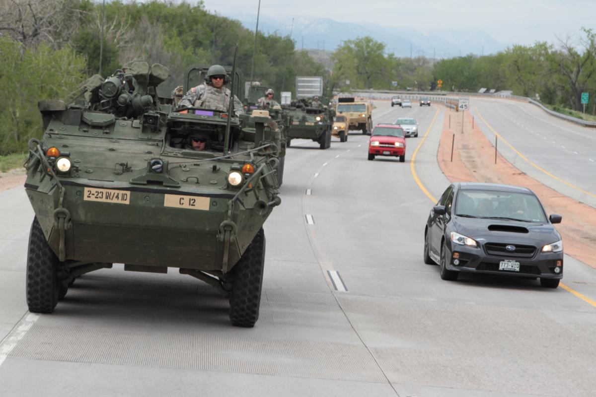 massive army convoy soon rolling south from fort carson
