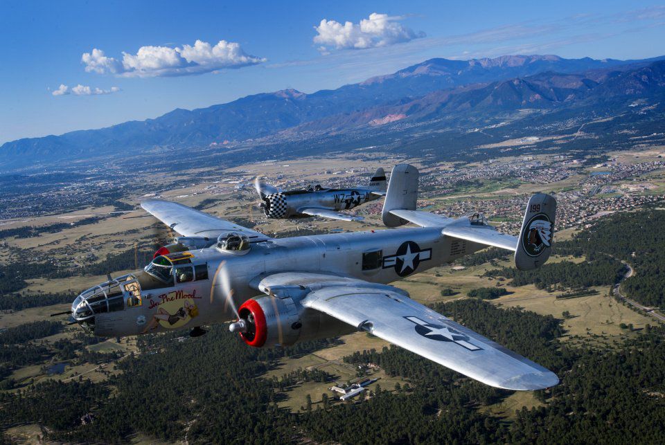 Flight aboard B25 in sky above Colorado Springs brings past to life