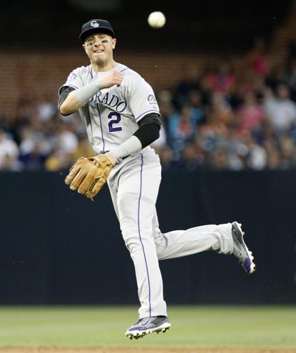 Troy Tulowitzki of the Colorado Rockies looks on against the San News  Photo - Getty Images